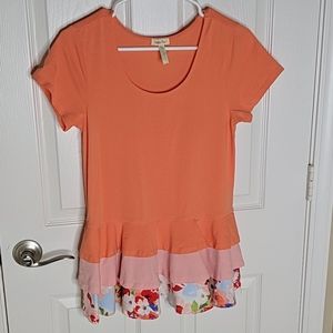 Matilda Jane Coral Weekend Frill Floral Top